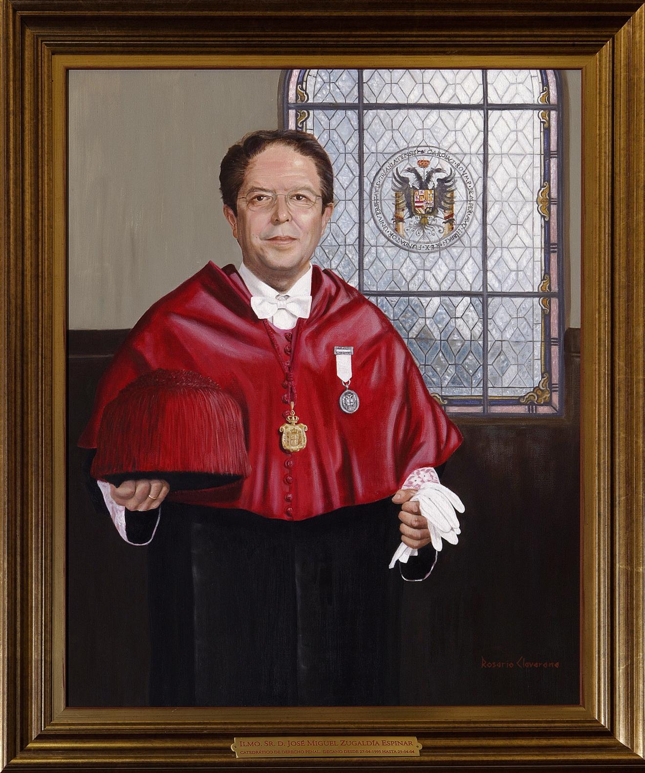 Retrato de José Miguel Zugaldía Espinar. Decano de la Facultad de Derecho