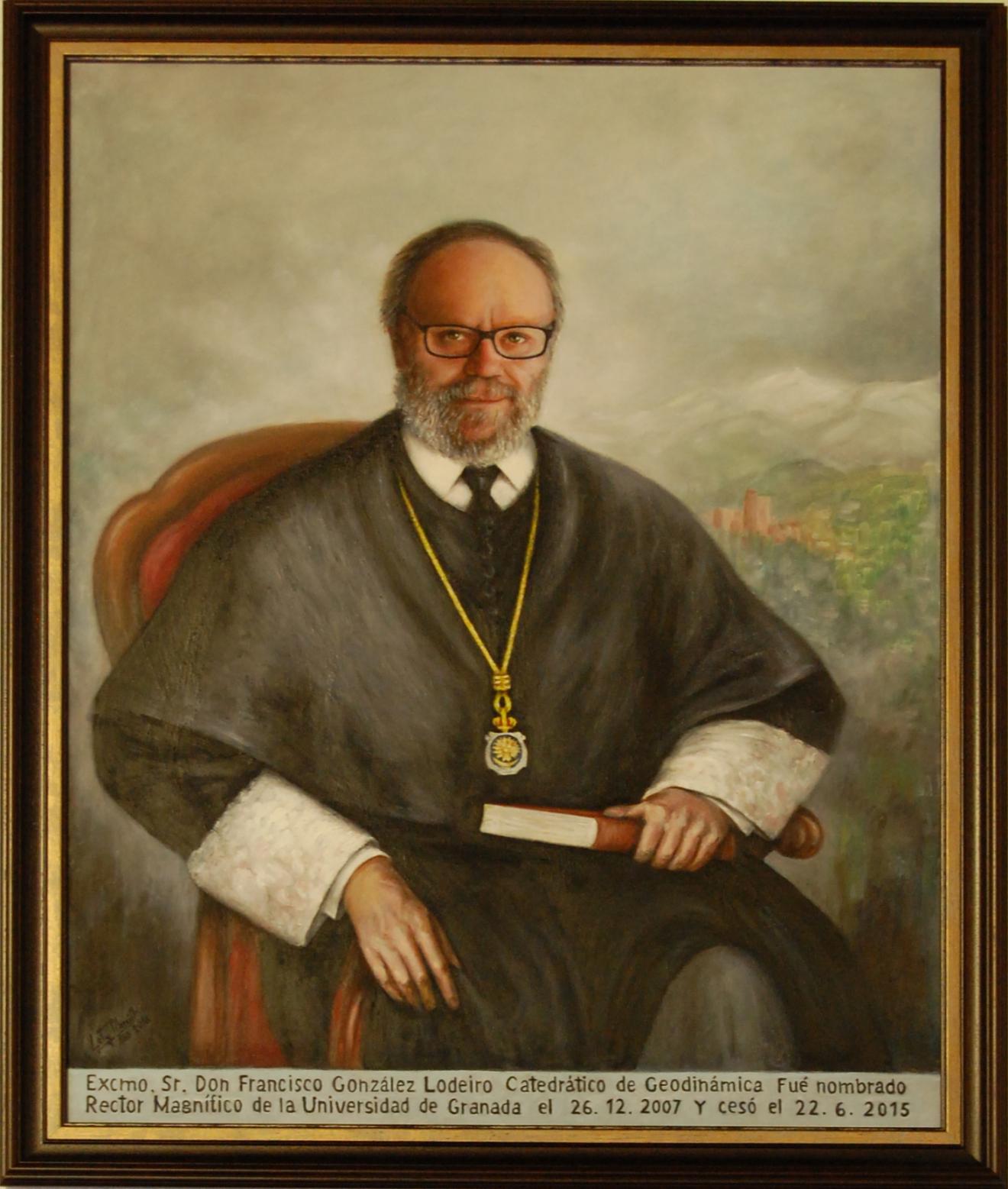 Retrato de Francisco González Lodeiro. Rector de la Universidad de Granada