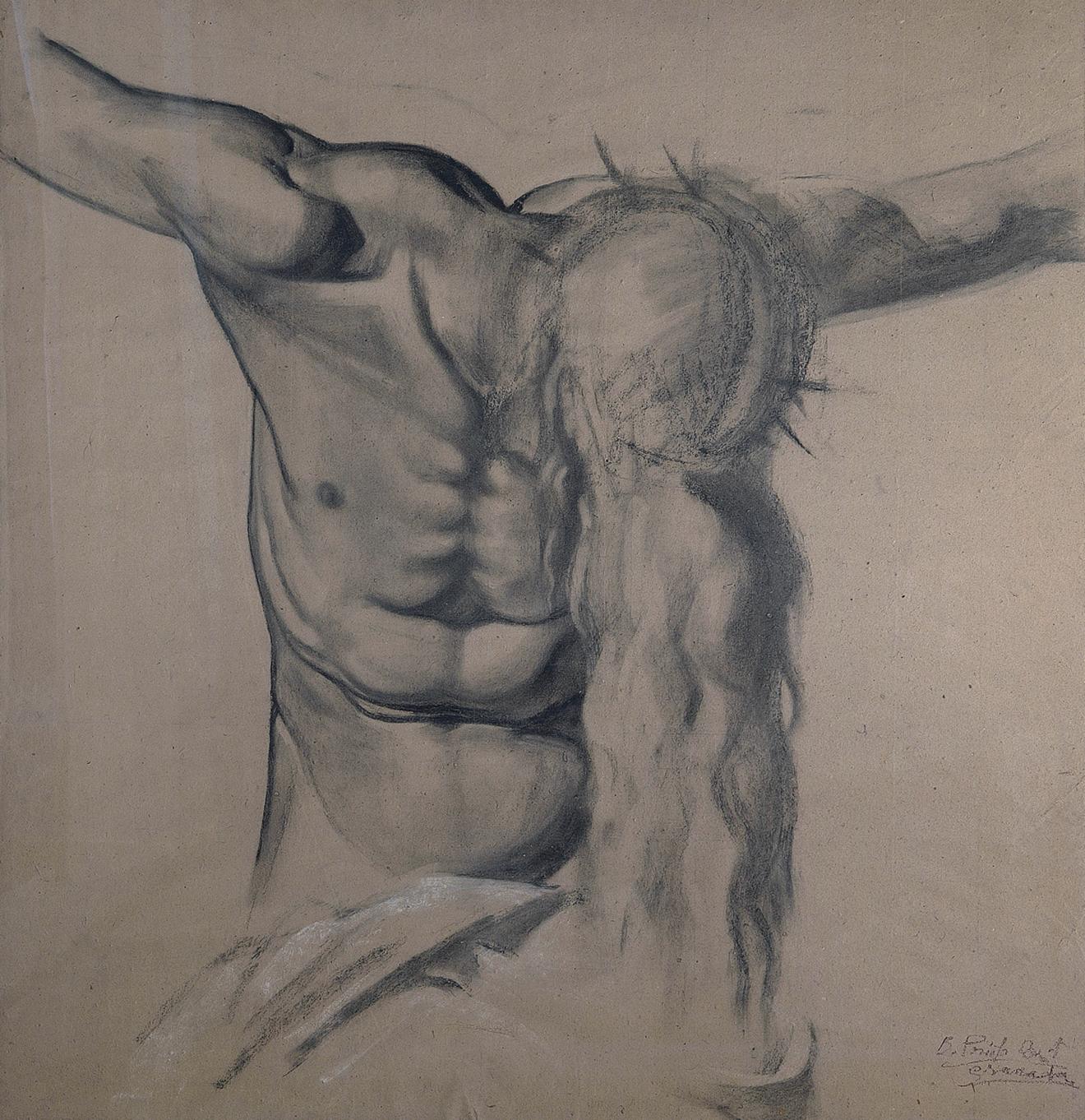 Estudio de Cristo. Boceto "Cuadrado"