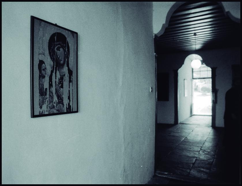 Interior de la hospedería del Monasterio de Vatopediu. Viaje al Monte Athos