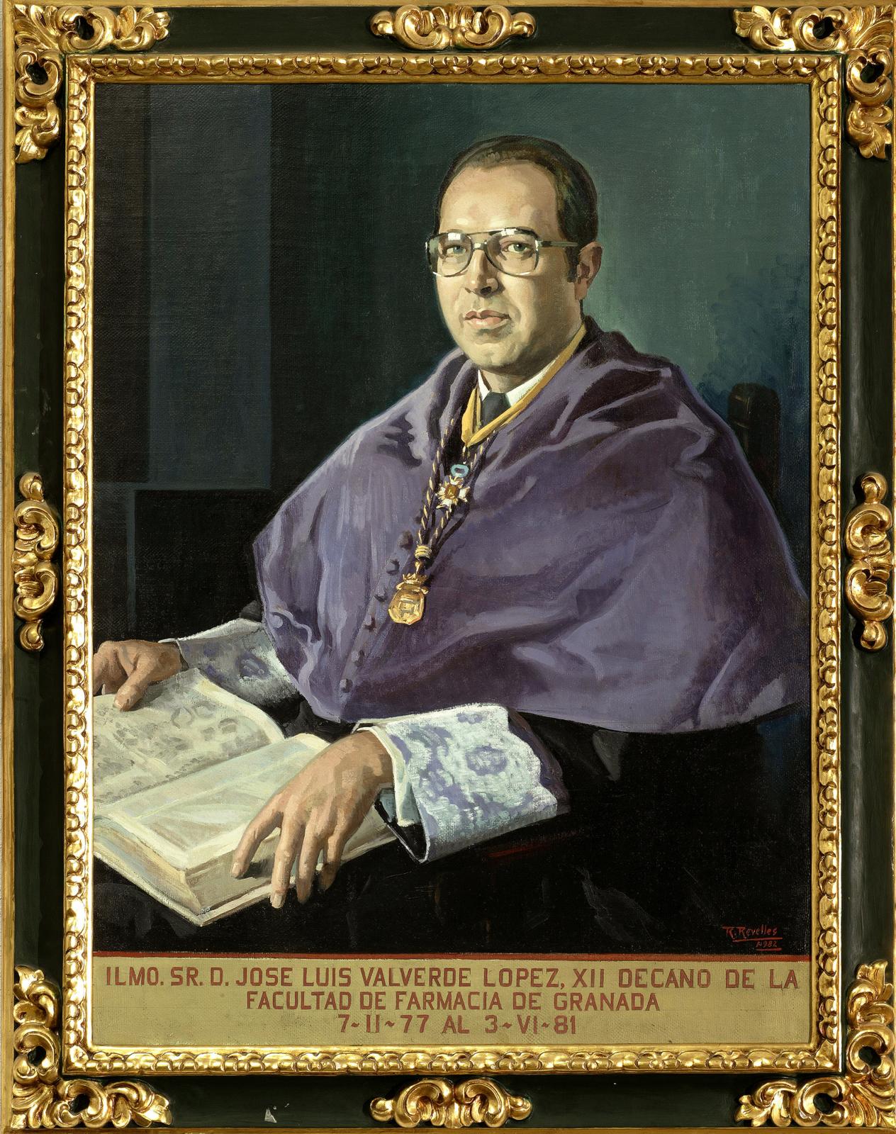 Retrato de José Luis Valverde López. Decano de la Facultad de Farmacia