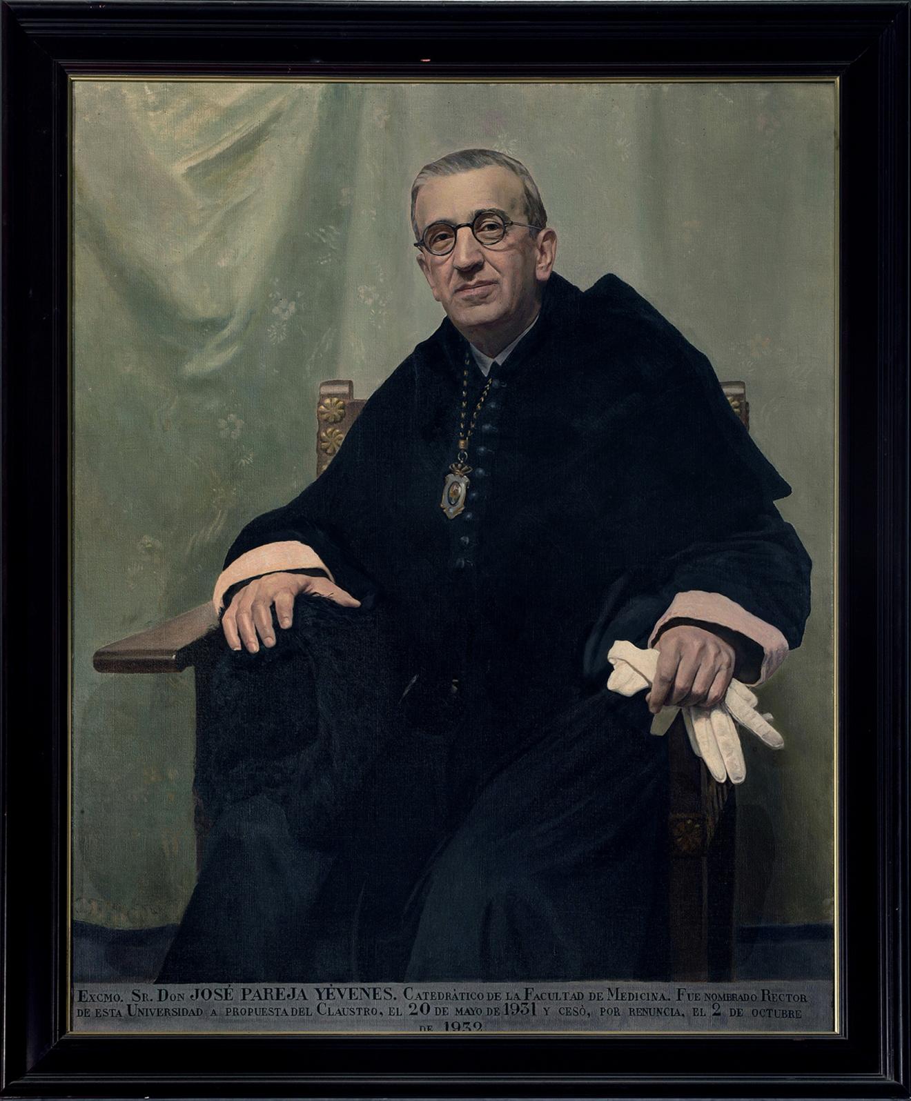Retrato de José Pareja Yévenes. Rector de la Universidad de Granada