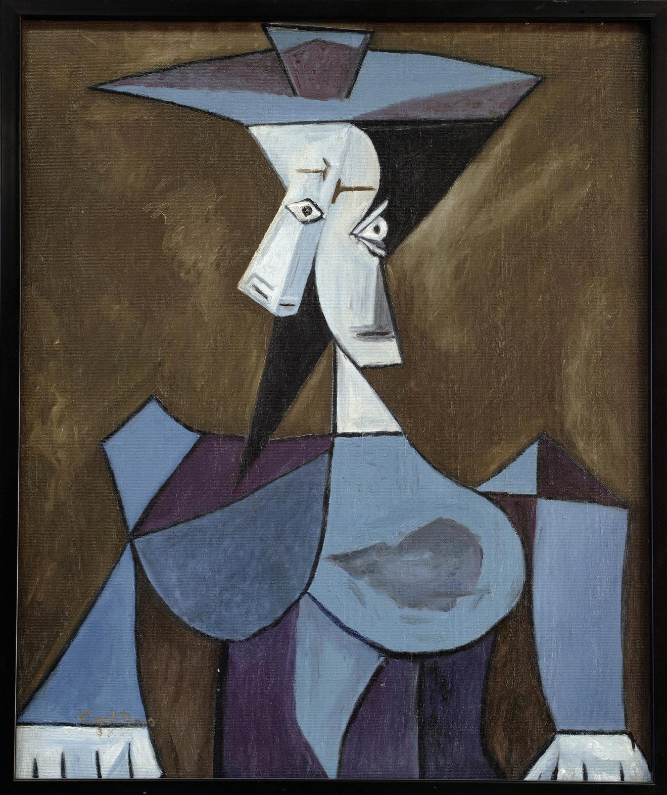 Retrato femenino de corte cubista