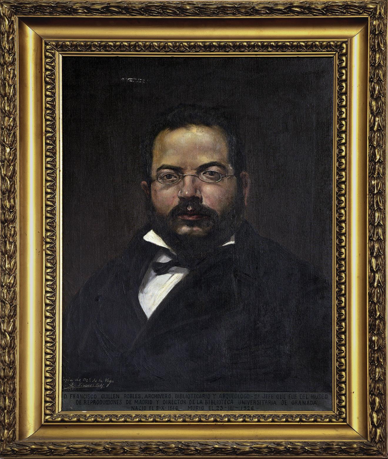 Retrato de Francisco Guillén Robles. Copia original de Joaquín Martínez de la Vega