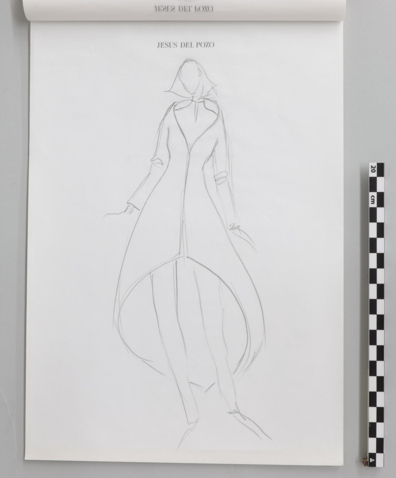 Boceto a lápiz de un diseño de moda