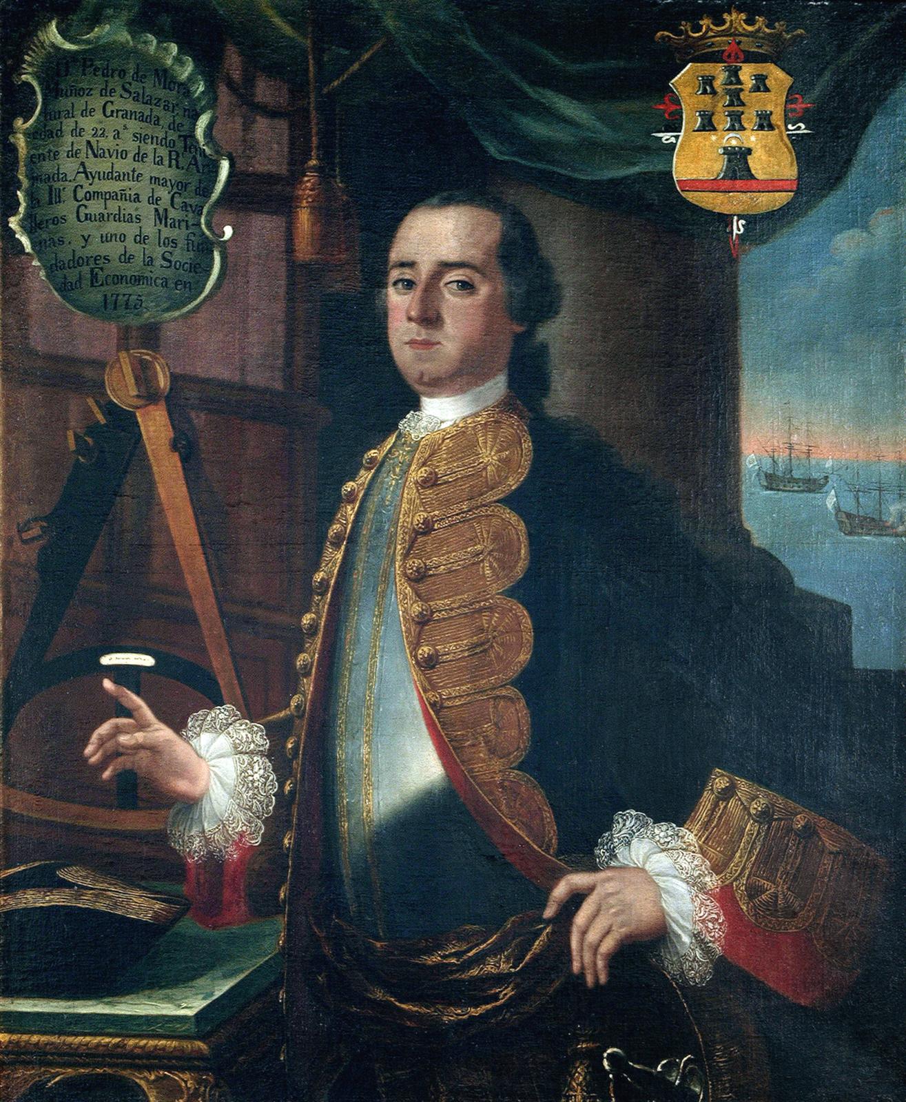 Retrato de Pedro de Mora Muñoz de Salazar. Fundador de la Real Sociedad Económica de Amigos del País de Granada