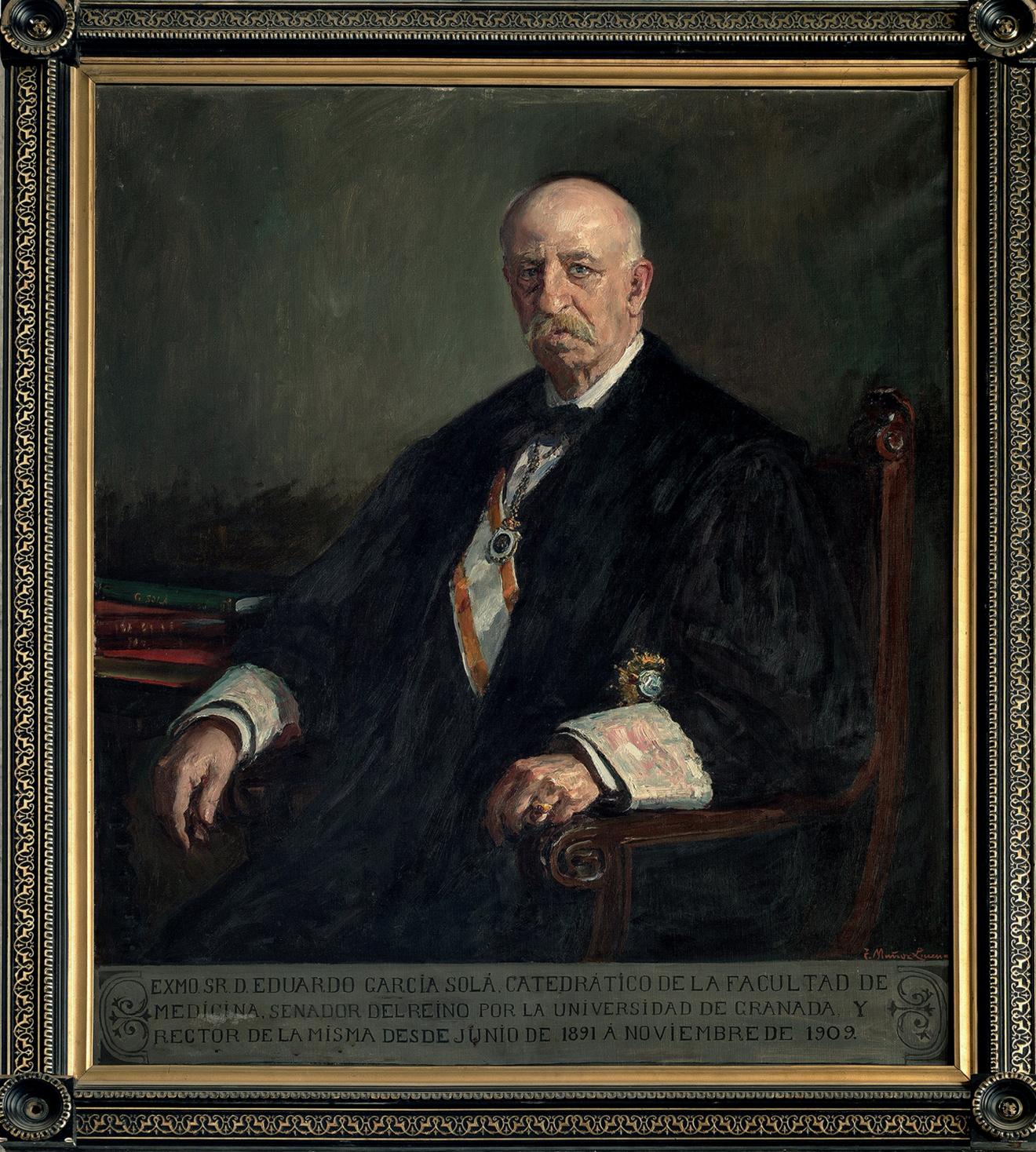 Retrato de Eduardo García Solá. Rector de la Universidad de Granada