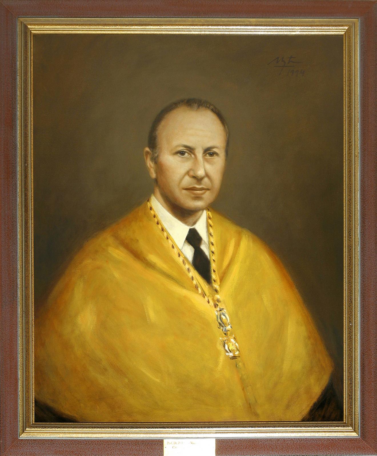 Retrato de Emilio Muñoz Fernández. Decano de la Facultad de Farmacia