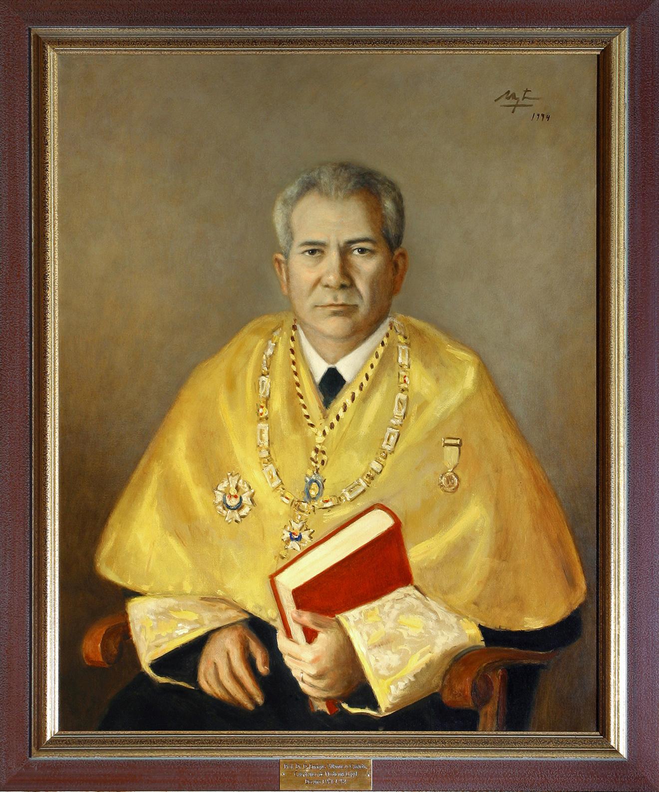 Retrato de Enrique Villanueva Cañadas. Decano de la Facultad de Medicina