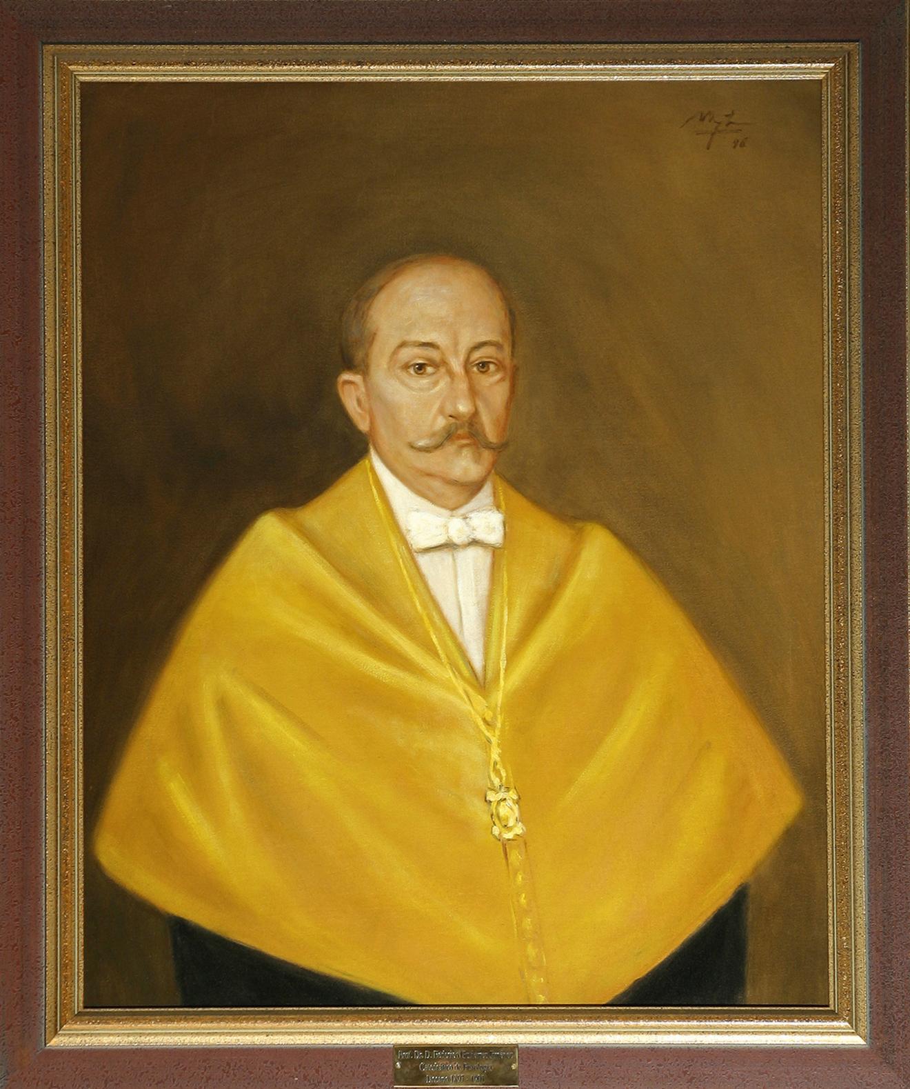 Retrato de Federico Gutiérrez Jiménez. Decano de la Facultad de Medicina