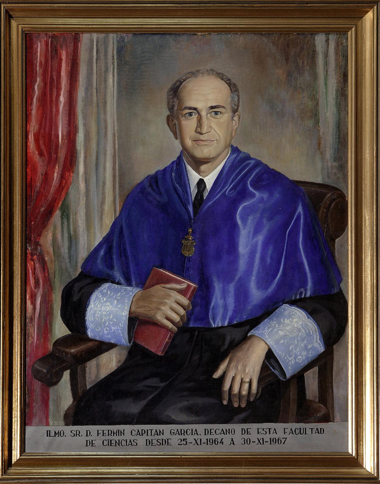 Retrato de Fermín Capitán García. Decano de la Facultad de Ciencias