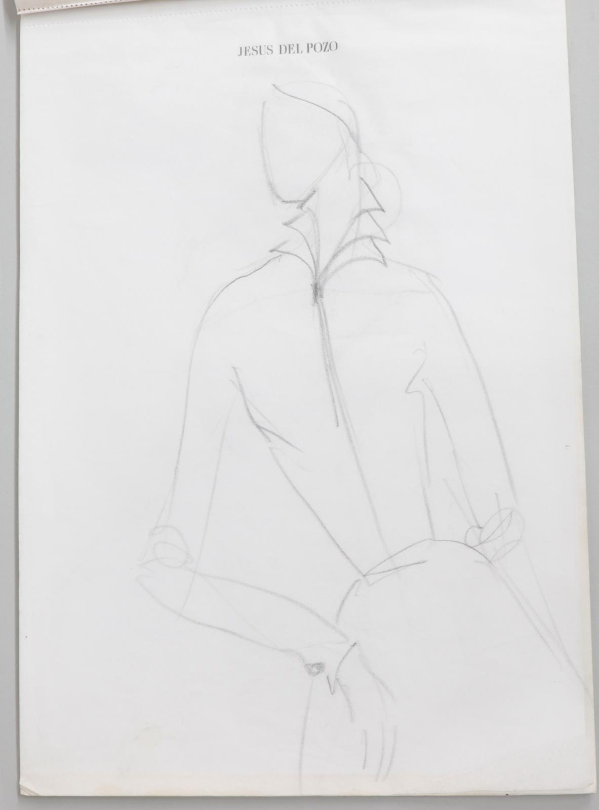 Boceto a lápiz de un diseño de moda