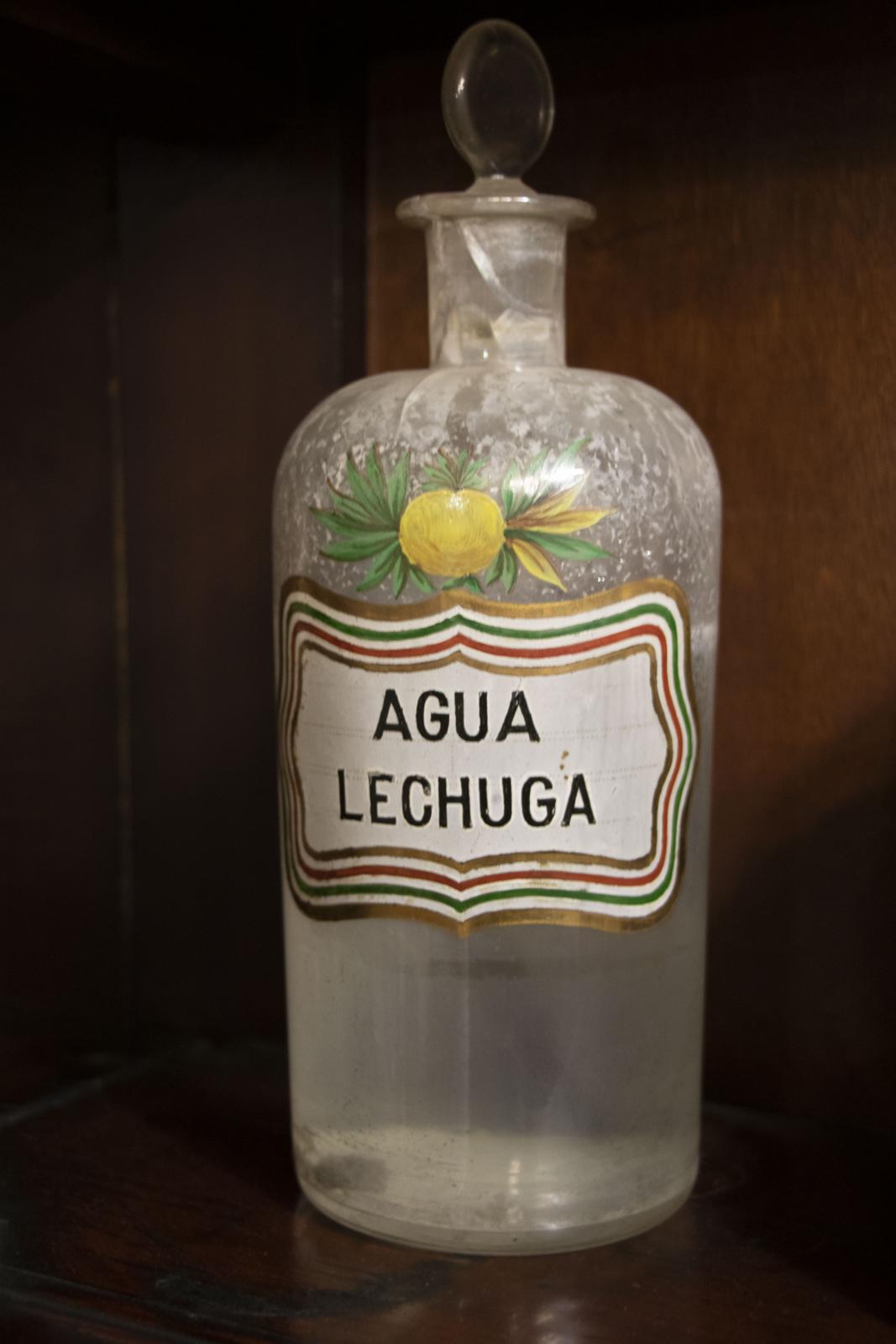Frasco de vidrio de Agua Lechuga