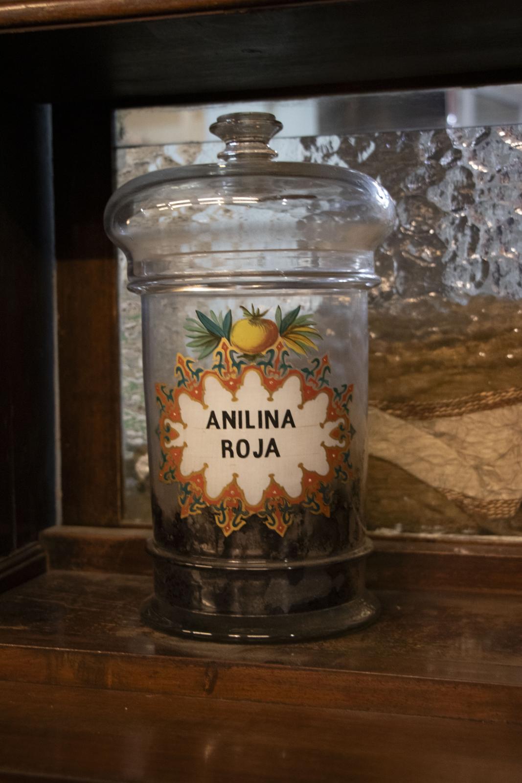 Albarelo de cristal anilina roja 