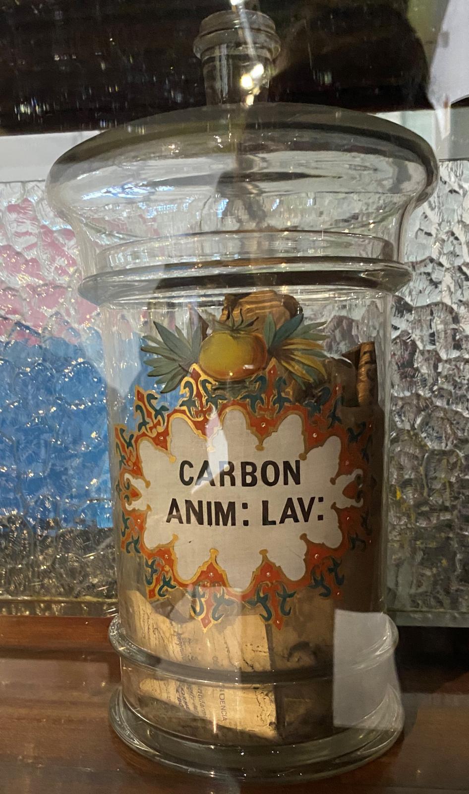 Albarelo de vidrio CARBON ANIM: LAV: