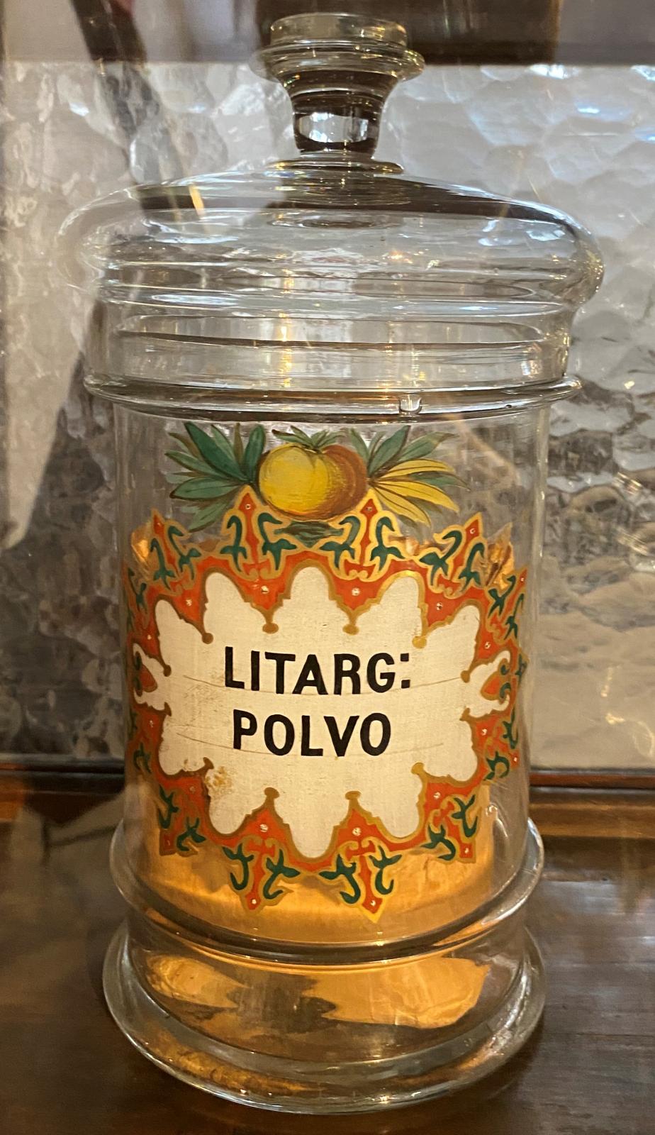 Albarelo de vidrio de LITARG: POLVO
