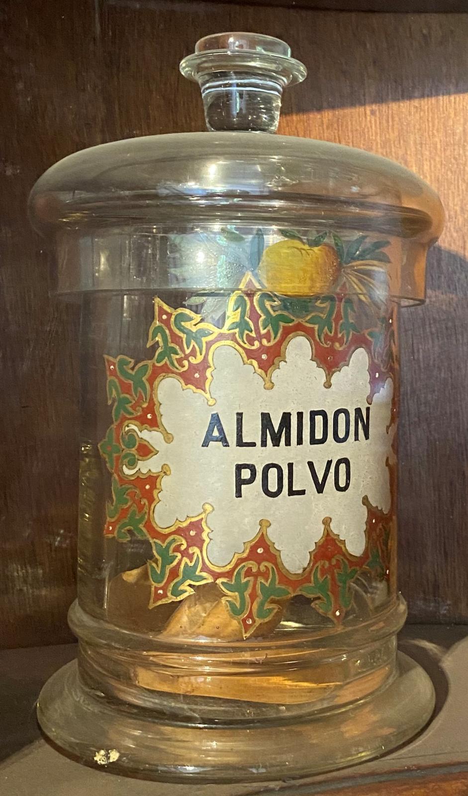 Albarelo de vidrio de almidón en polvo