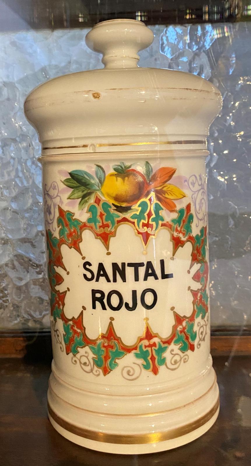 Albarelo de porcelana para  Santal Rojo