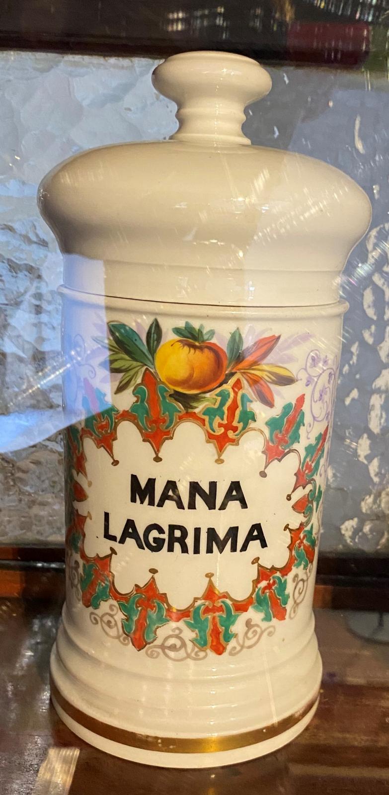 Albarelo de porcelana para Mana Lagrima