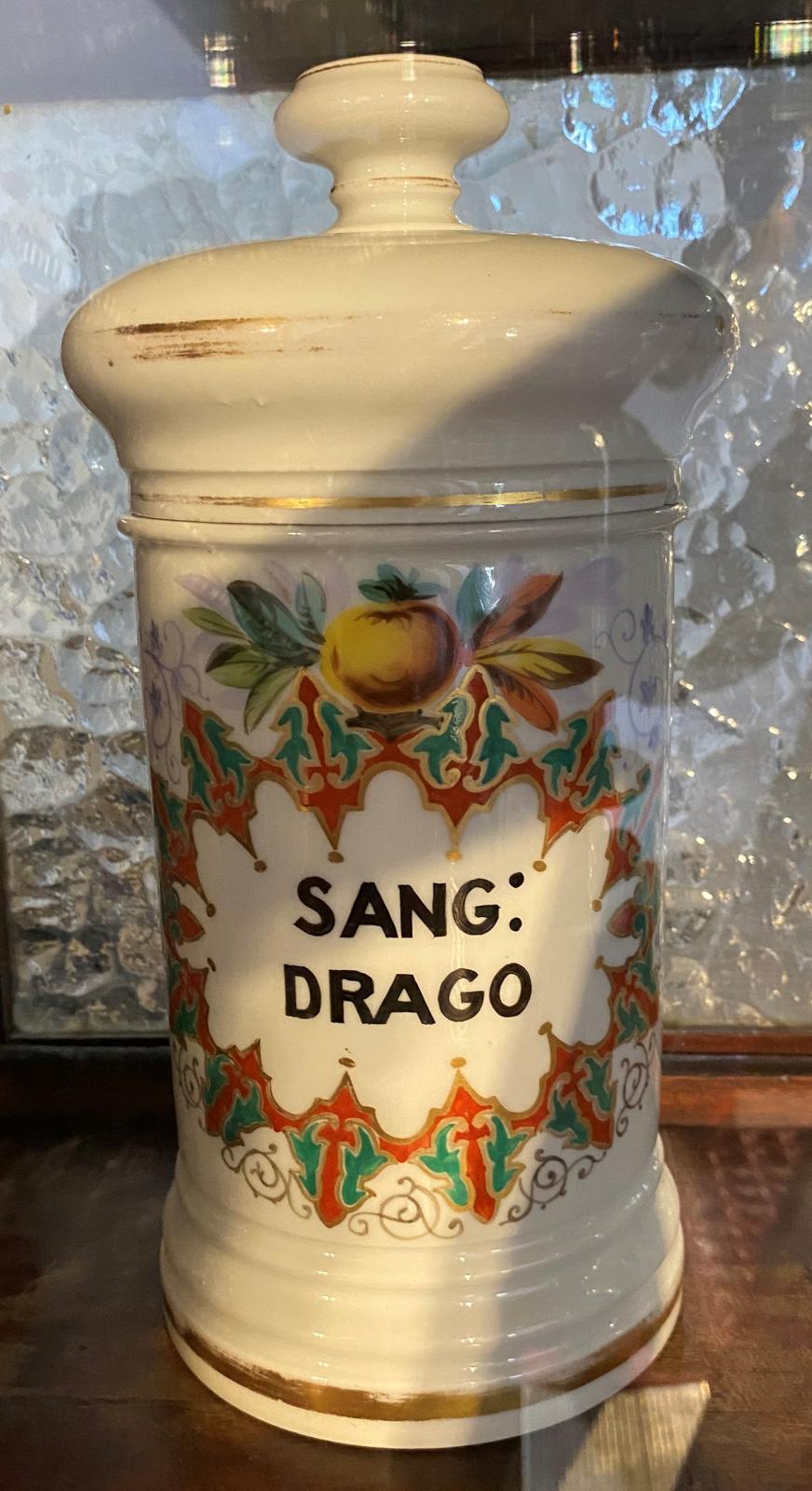 Albarelo de porcelana para  Sang: Drago