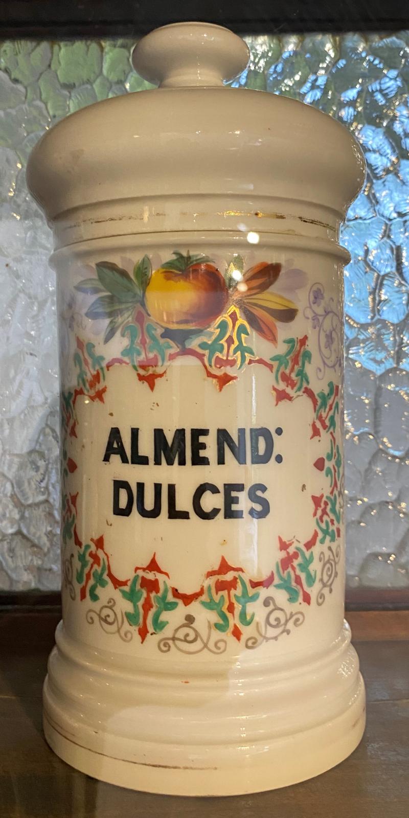 Albarelo de porcelana para Almendras Dulces