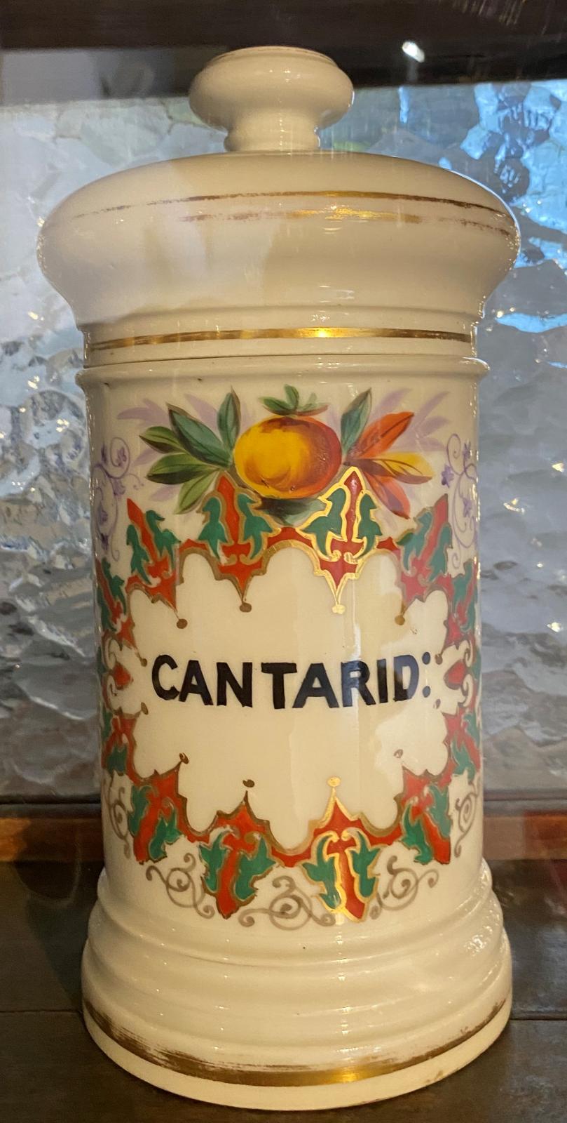 Albarelo de porcelana para Cantaridina