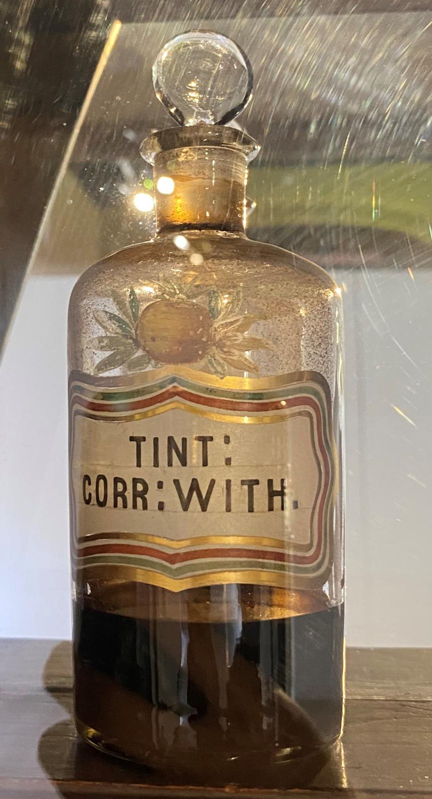Frasco de vidrio pequeño de Tintura Corr: With: