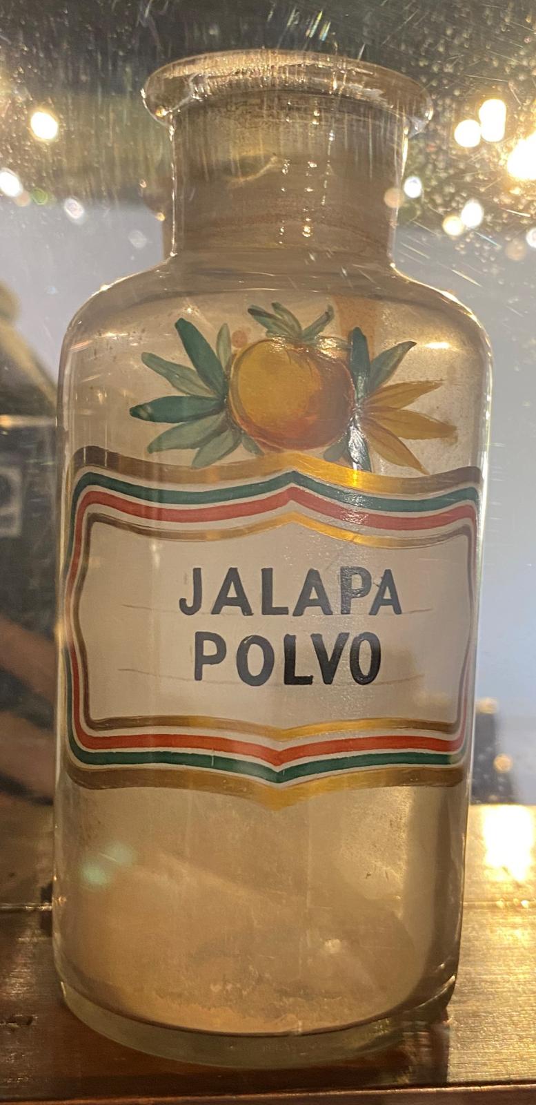 Frasco de vidrio pequeño de Jalapa Polvo