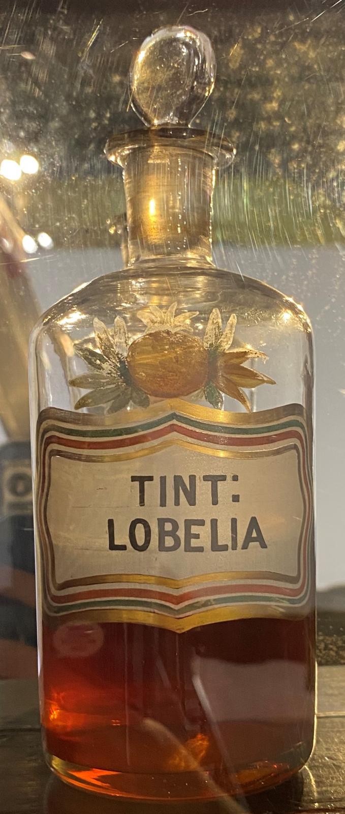 Frasco de vidrio pequeño de Tintura Lobelia