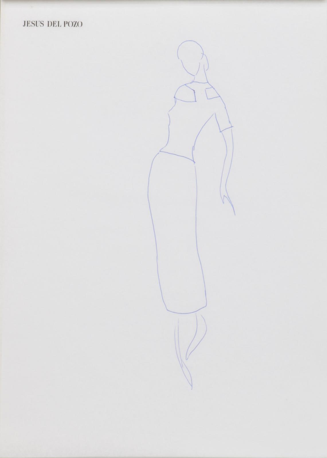 Boceto a lápiz de un diseño de moda